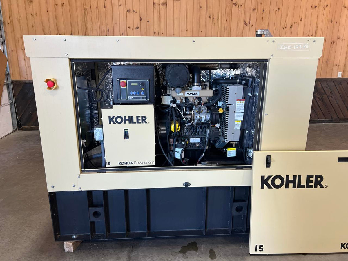 15 kW Kohler Diesel Gen Set, Year – 2021, Sound Attenuated Enclosure and Base Fuel Tank, US EPA Tier 3 Pre Emission Engine
