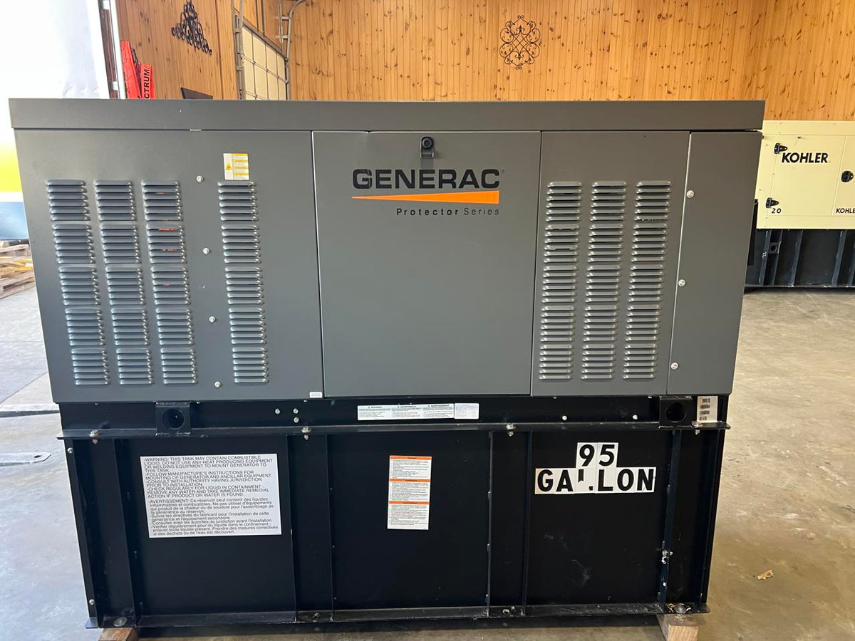 New 15KW Generac Diesel Commerical Genset, Year – 2021, 4 Hours, with Sound Attenuated Enclosure and Base Fuel Tank, US EPA Tier 3 Pre Emission Engine