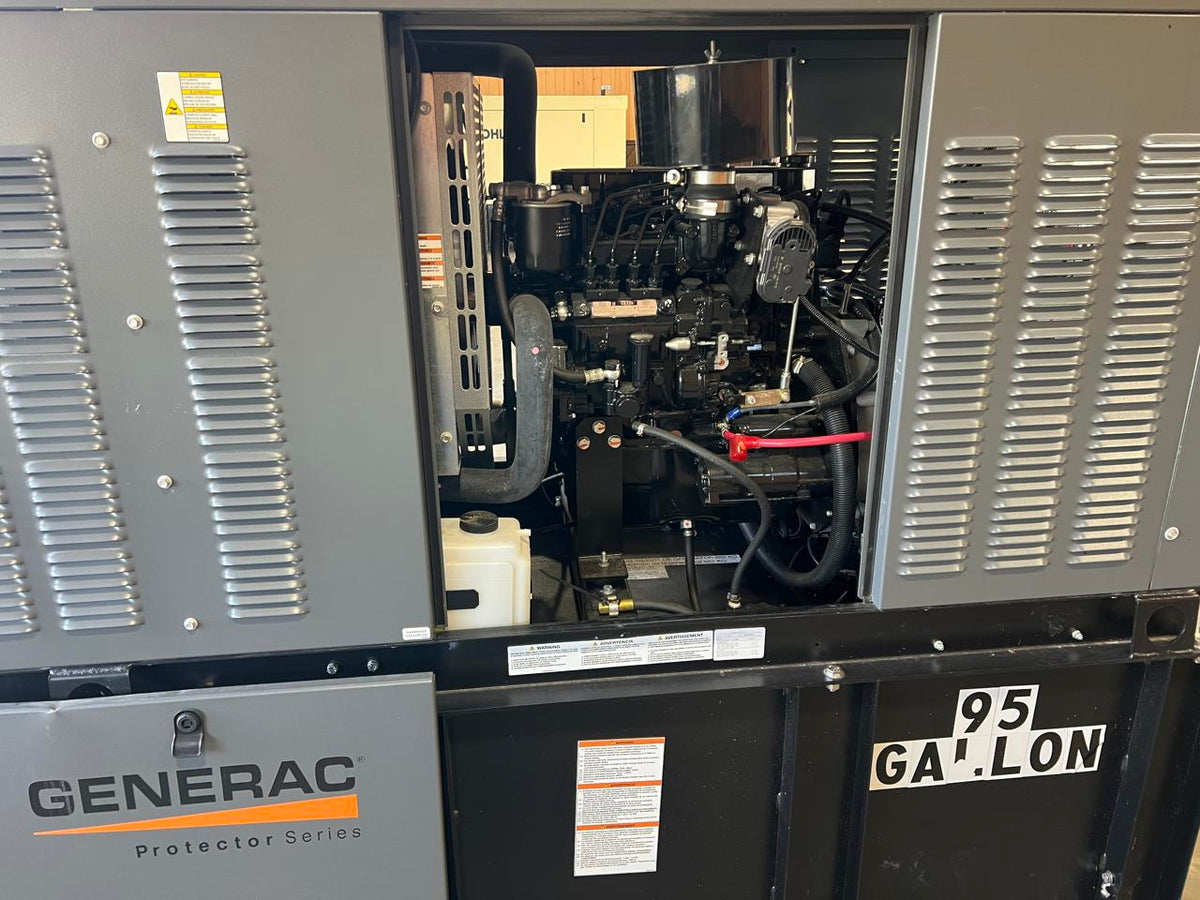 New 15KW Generac Diesel Commerical Genset, Year – 2021, 4 Hours, with Sound Attenuated Enclosure and Base Fuel Tank, US EPA Tier 3 Pre Emission Engine