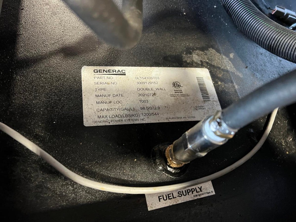 New 15KW Generac Diesel Commerical Genset, Year – 2021, 4 Hours, with Sound Attenuated Enclosure and Base Fuel Tank, US EPA Tier 3 Pre Emission Engine