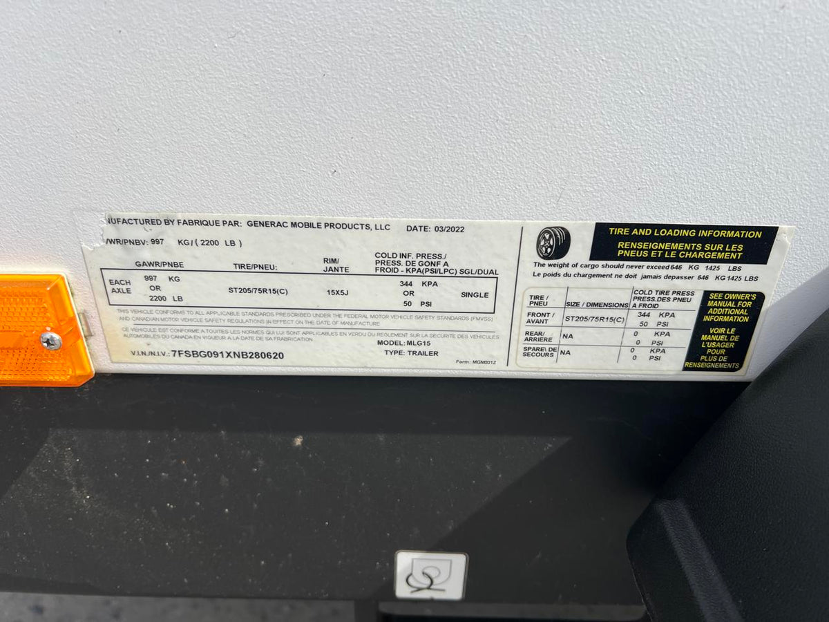 15 kW Portable Generac Generator, Mitsubishi Diesel Engine, Year – 2021, 796 Hours