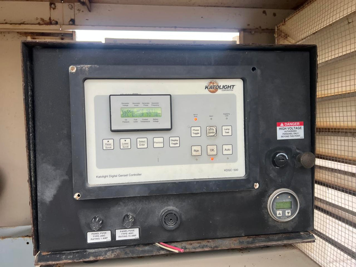 150 kW Katolight Portable Generator, with Voltage Selector Switch 6.8 Liter John Deere Engine, Year – 2005, 494 Hours