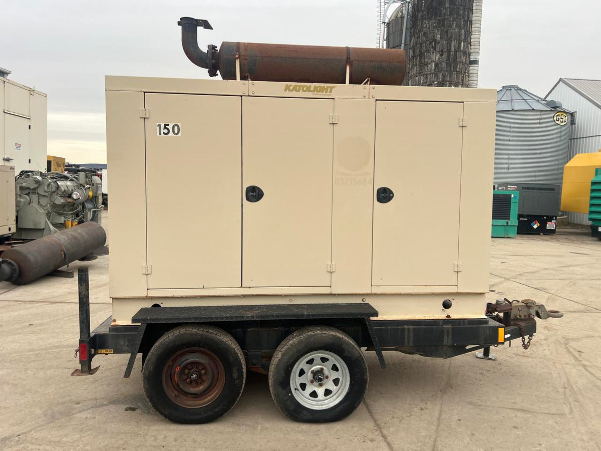 150 kW Katolight Portable Generator, with Voltage Selector Switch 6.8 Liter John Deere Engine, Year – 2005, 494 Hours