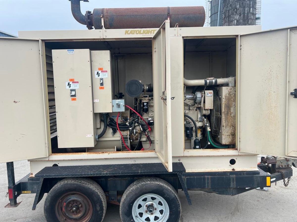 150 kW Katolight Portable Generator, with Voltage Selector Switch 6.8 Liter John Deere Engine, Year – 2005, 494 Hours