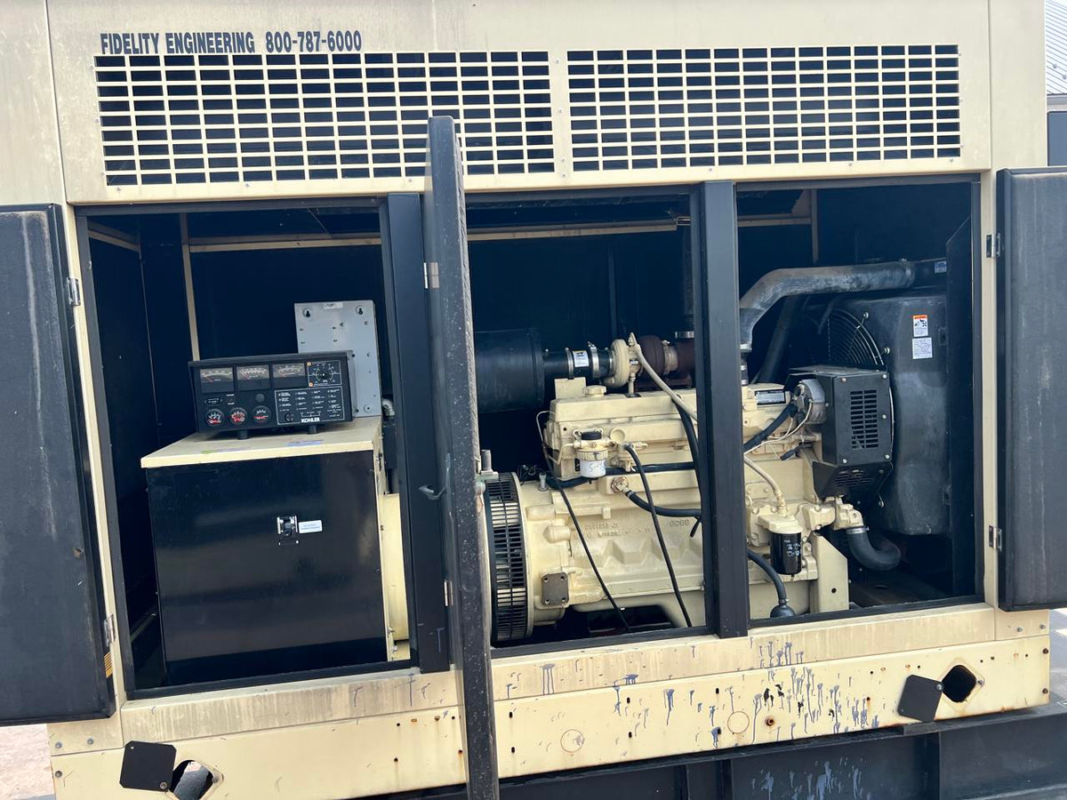 150 kW Kohler Generator, with Sound Attenuated Enclosure and Base Fuel Tank, 6.8 Liter John Deere Engine, Year – 2006, 159 Hours