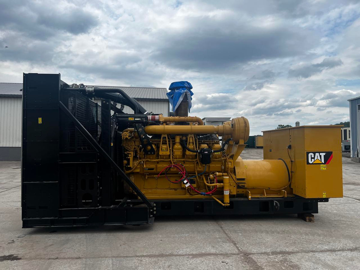 1500 kW 3512C CAT Gen Set , Year – 2008, open skid, 625 Hours, 4160 Volts, US EPA Tier 2 Flex Pre Emissions