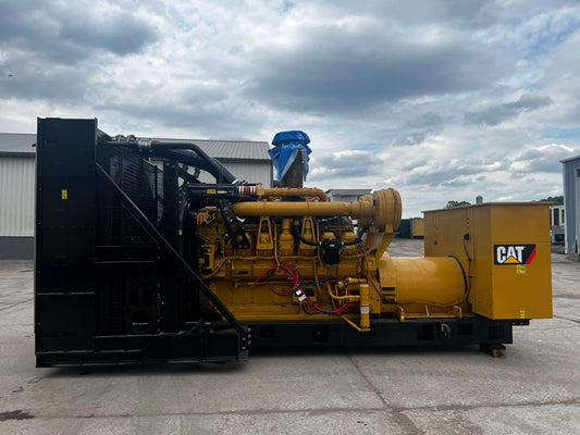 1500 kW 3512C CAT Gen Set , Year – 2008, open skid, 625 Hours, 4160 Volts, US EPA Tier 2 Flex Pre Emissions