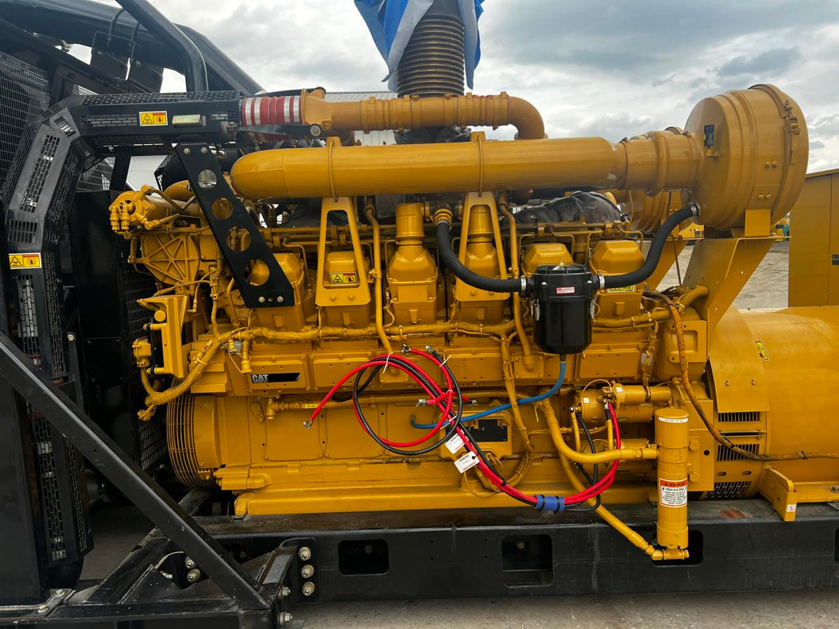 1500 kW 3512C CAT Gen Set , Year – 2008, open skid, 625 Hours, 4160 Volts, US EPA Tier 2 Flex Pre Emissions