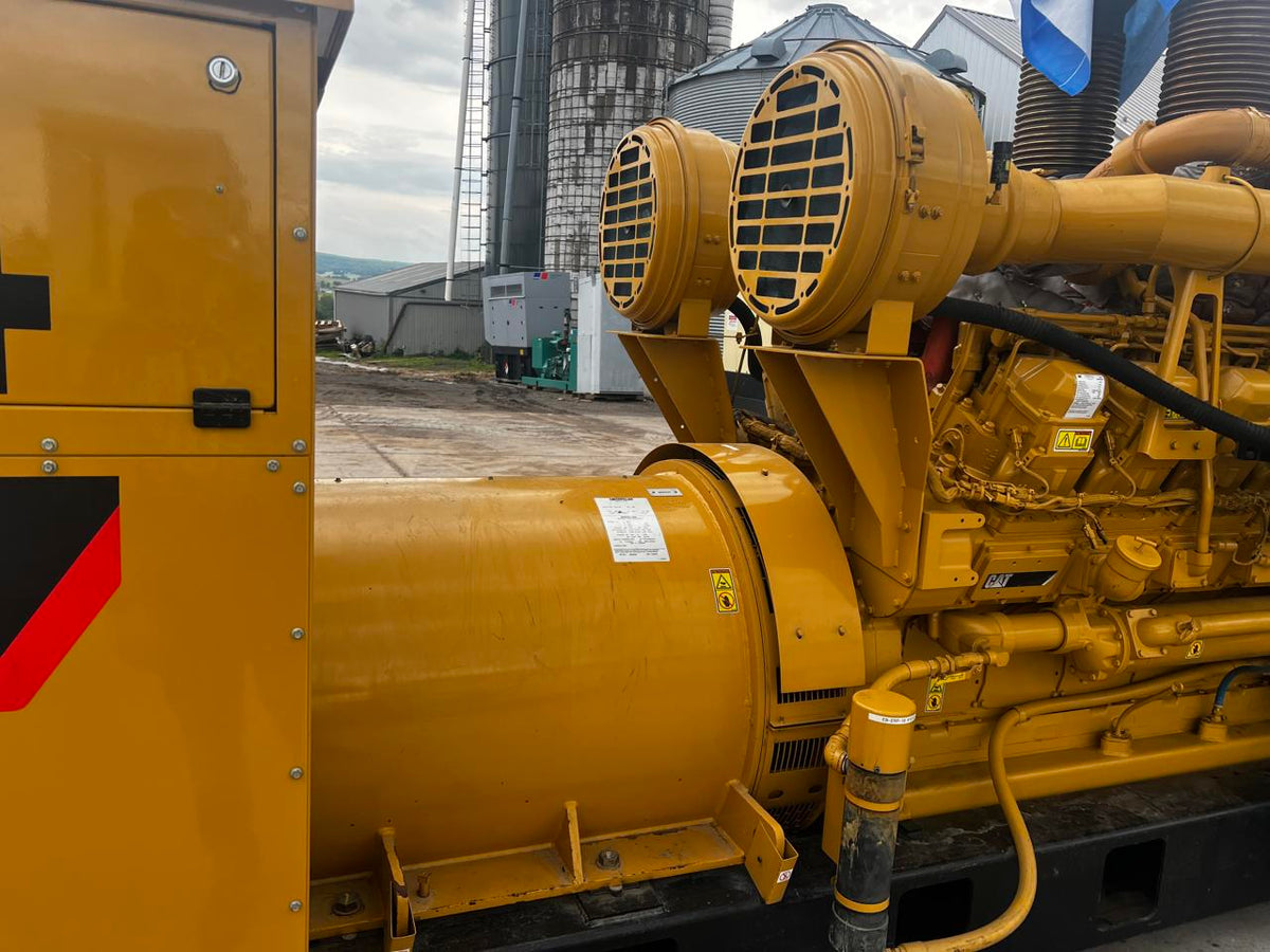 1500 kW 3512C CAT Gen Set , Year – 2008, open skid, 625 Hours, 4160 Volts, US EPA Tier 2 Flex Pre Emissions