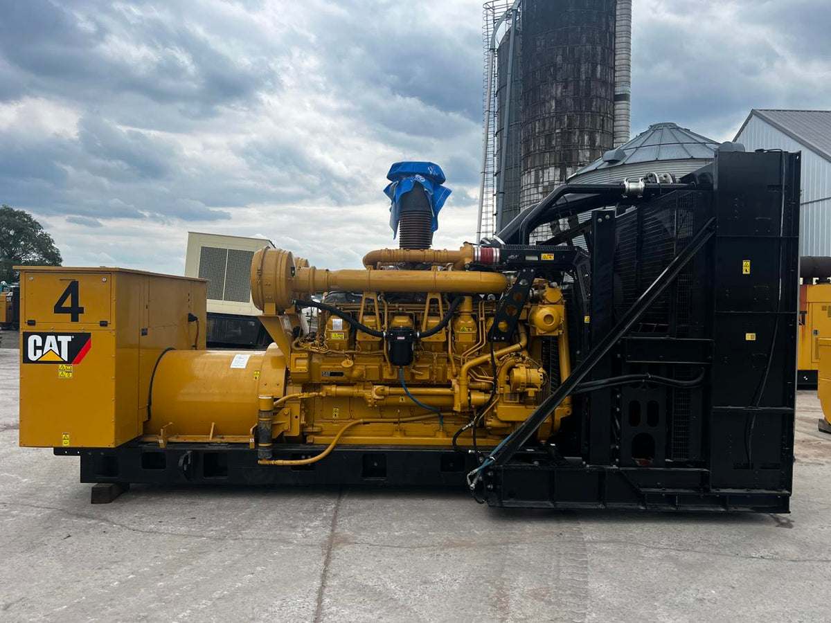 1500 kW 3512C CAT Gen Set , Year – 2008, open skid, 625 Hours, 4160 Volts, US EPA Tier 2 Flex Pre Emissions