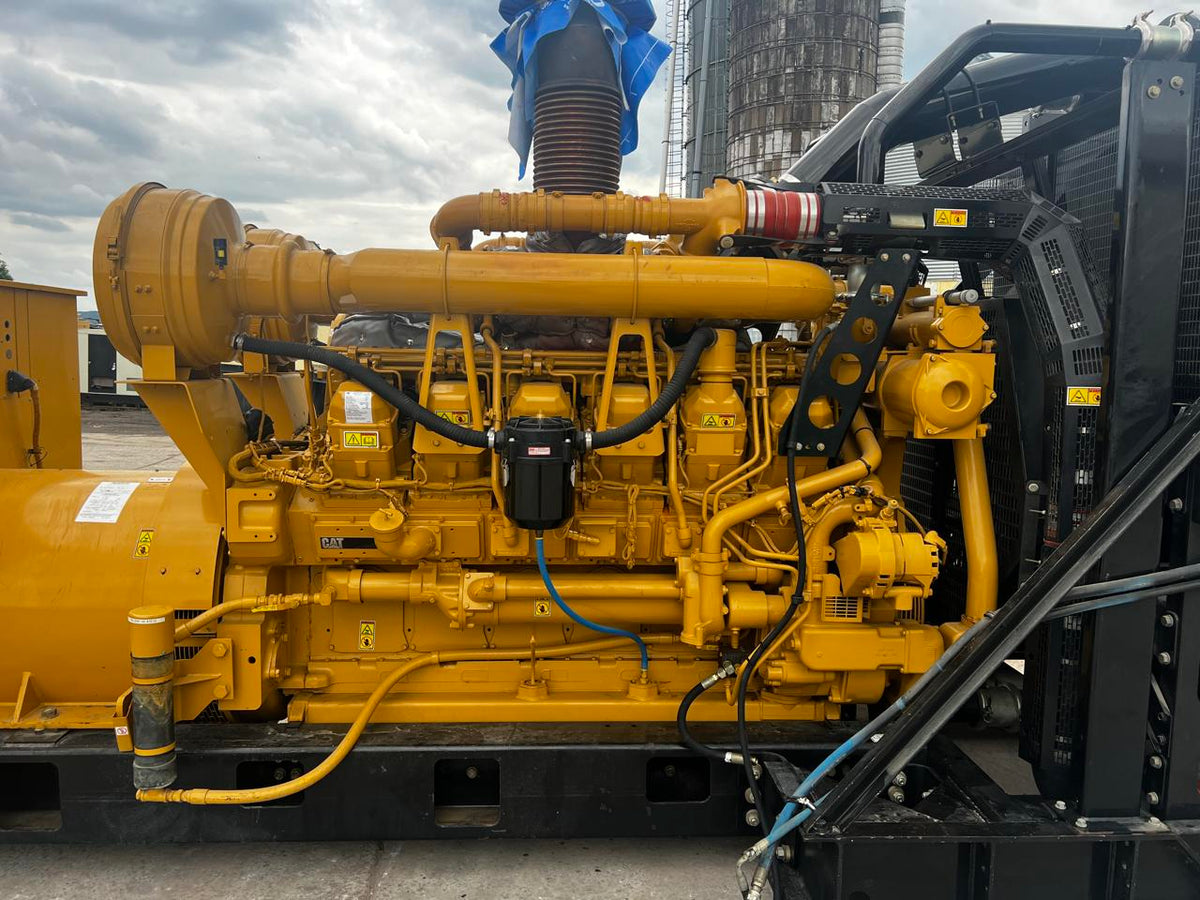 1500 kW 3512C CAT Gen Set , Year – 2008, open skid, 625 Hours, 4160 Volts, US EPA Tier 2 Flex Pre Emissions