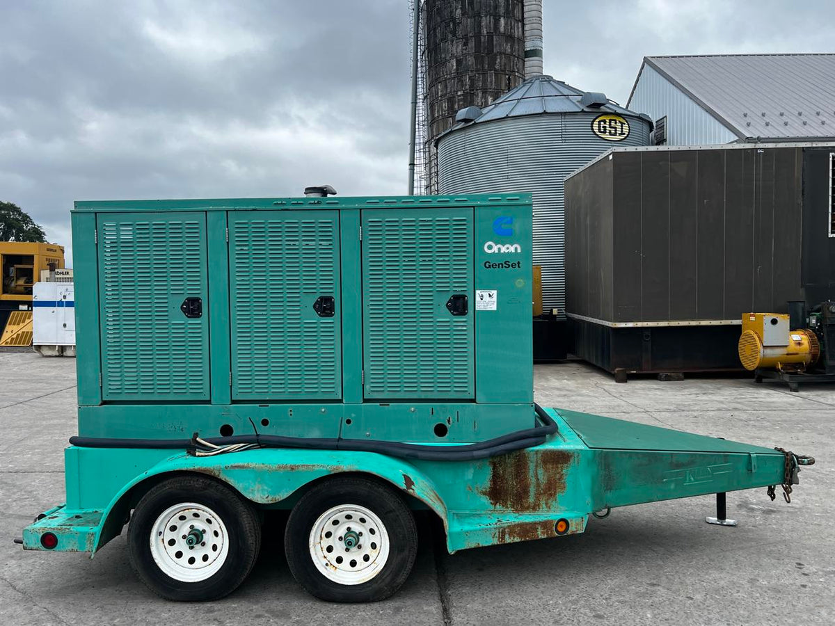 175 kW Cummins/Onan Portable Generator, with Base Fuel Tank and Enclosure 8.3 Liter Cummins Engine, Year – 1999, 687 Hours