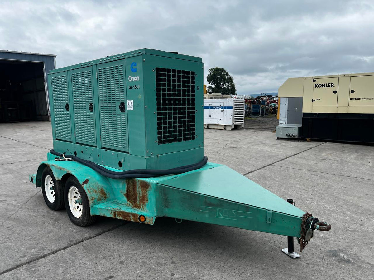 175 kW Cummins/Onan Portable Generator, with Base Fuel Tank and Enclosure 8.3 Liter Cummins Engine, Year – 1999, 687 Hours