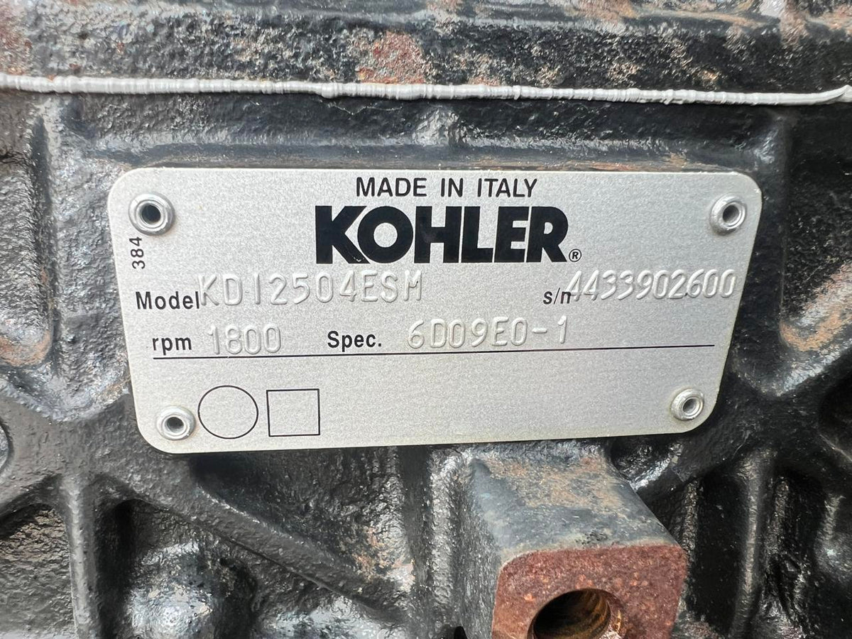 20 kW Kohler Gen Set, with Sound Attenuated Enclosure and Base Fuel Tank, Year – 2016, 240 Hours, Pre Emission Engine
