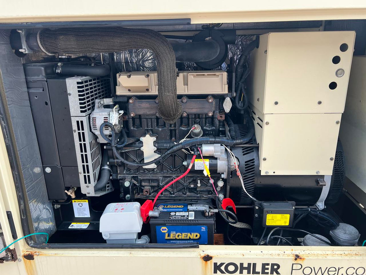 20 kW Kohler Gen Set, with Sound Attenuated Enclosure and Base Fuel Tank, Year – 2016, 240 Hours, Pre Emission Engine