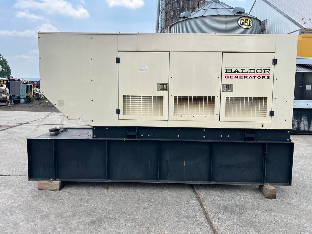 200 kW Baldor Generator with Sound Attenuated Enclosure and Base Fuel Tank, 68 Liter John Deere Engine, Year – 2009, 265 Hours, US EPA Tier 3 Pre Emissions