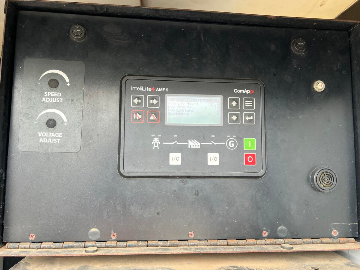 200 kW Baldor Generator with Sound Attenuated Enclosure and Base Fuel Tank, 68 Liter John Deere Engine, Year – 2009, 265 Hours, US EPA Tier 3 Pre Emissions