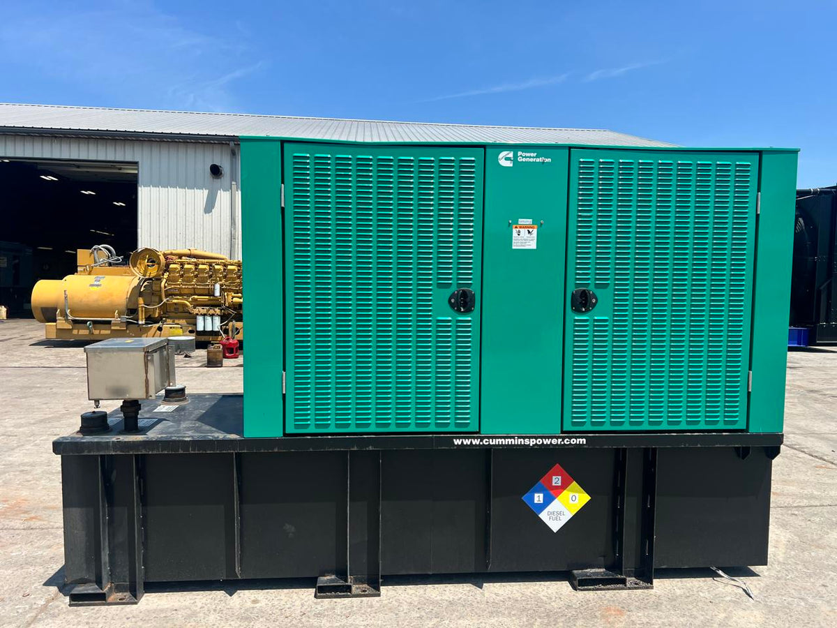 200 kW Cummins/Onan Generator, with Enclosure and Base Fuel Tank, 6.7 Cummins Engine, Year – 2016, 313 Hours, US EPA Tier 3 Pre Emission Engine