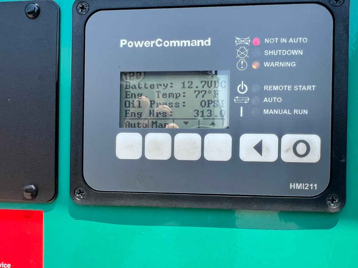 200 kW Cummins/Onan Generator, with Enclosure and Base Fuel Tank, 6.7 Cummins Engine, Year – 2016, 313 Hours, US EPA Tier 3 Pre Emission Engine