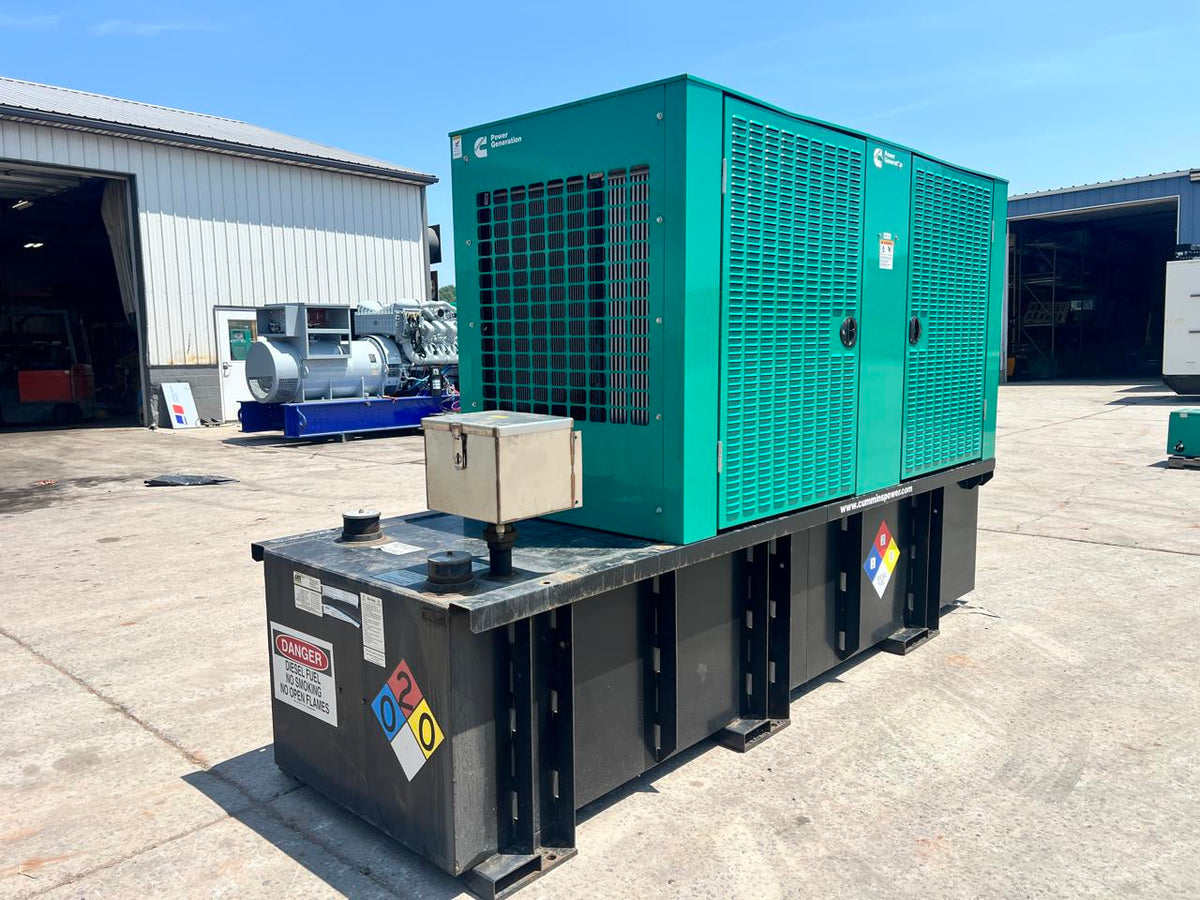 200 kW Cummins/Onan Generator, with Enclosure and Base Fuel Tank, 6.7 Cummins Engine, Year – 2016, 313 Hours, US EPA Tier 3 Pre Emission Engine