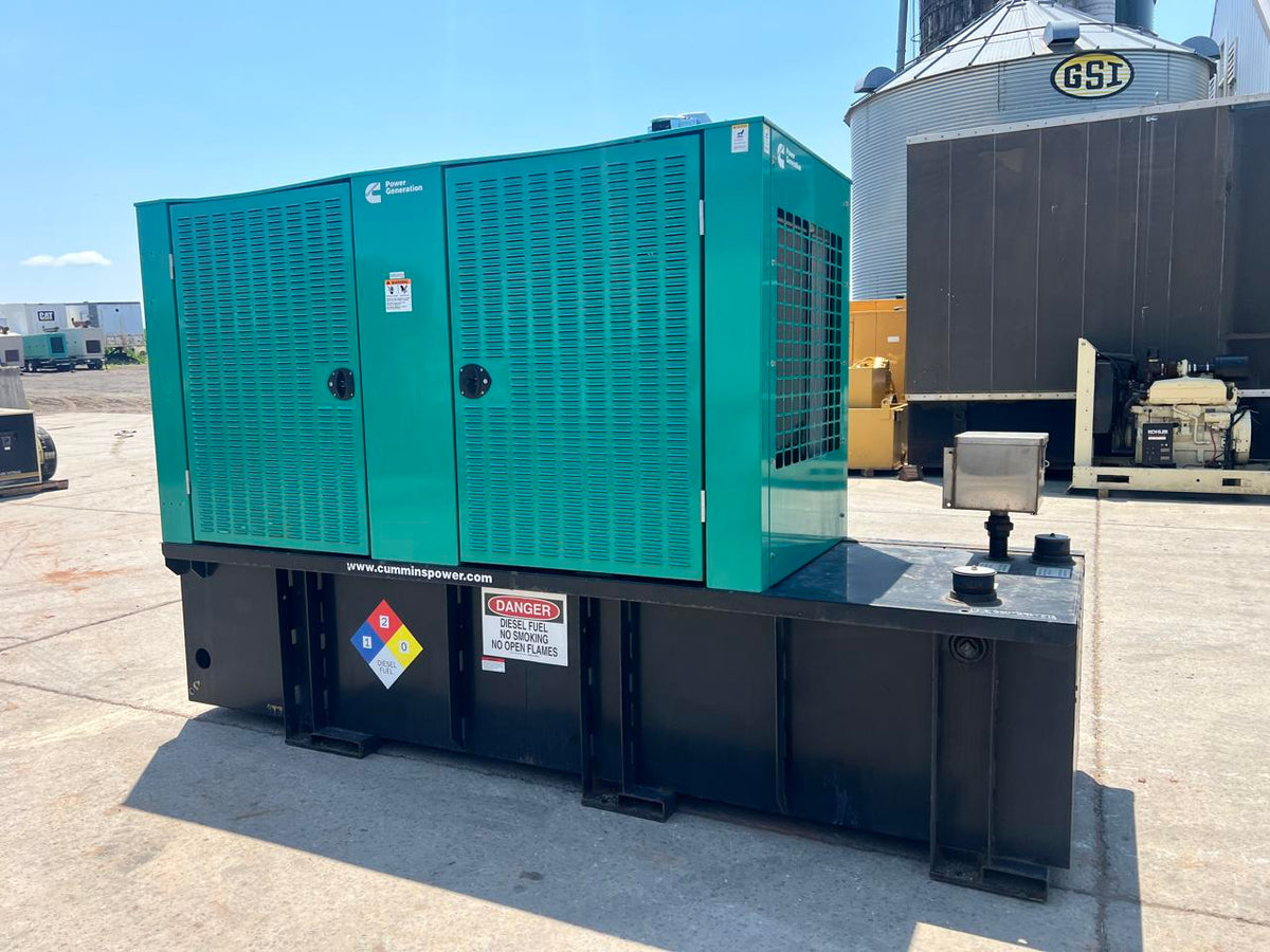 200 kW Cummins/Onan Generator, with Enclosure and Base Fuel Tank, 6.7 Cummins Engine, Year – 2016, 313 Hours, US EPA Tier 3 Pre Emission Engine
