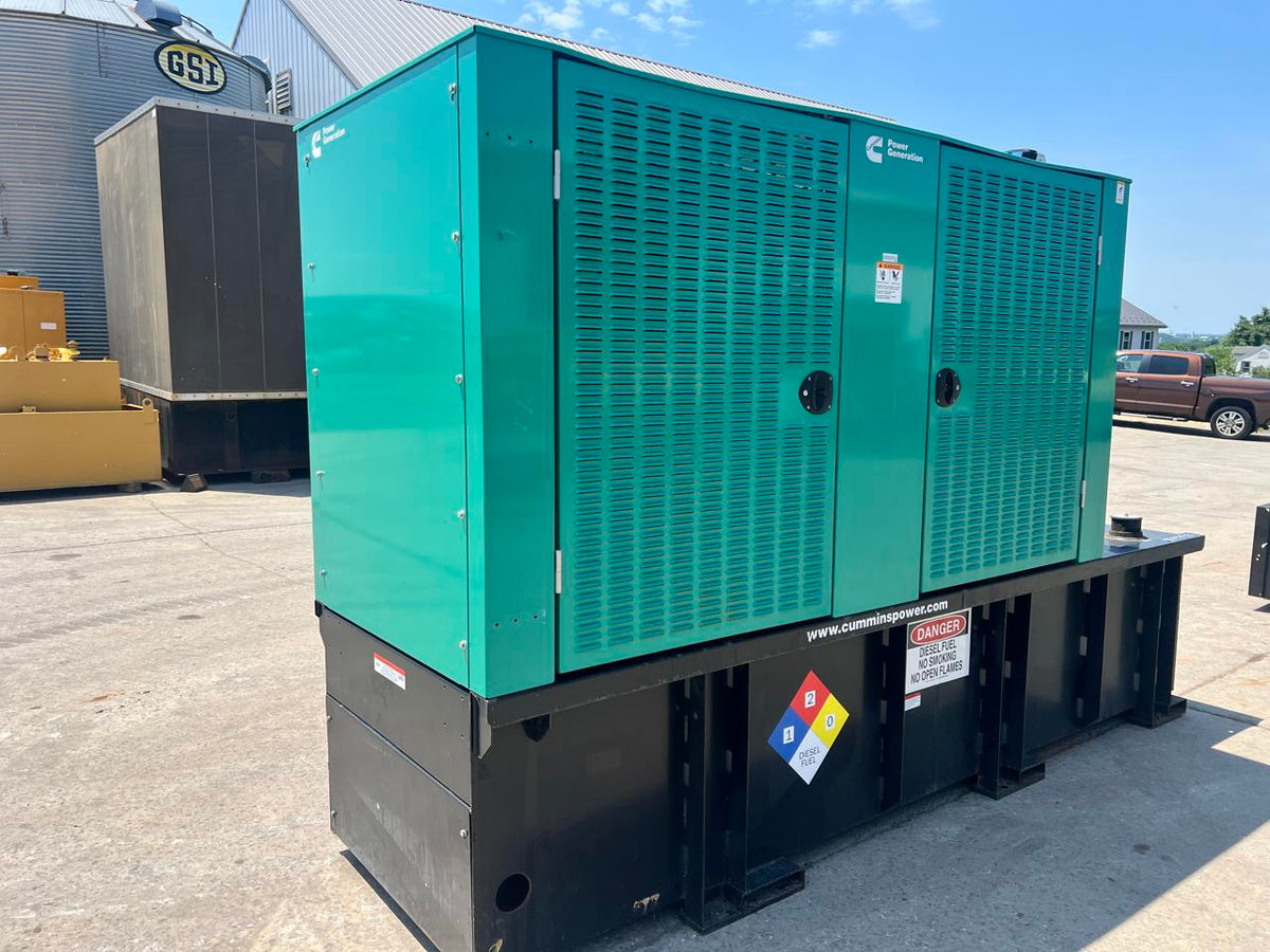 200 kW Cummins/Onan Generator, with Enclosure and Base Fuel Tank, 6.7 Cummins Engine, Year – 2016, 313 Hours, US EPA Tier 3 Pre Emission Engine