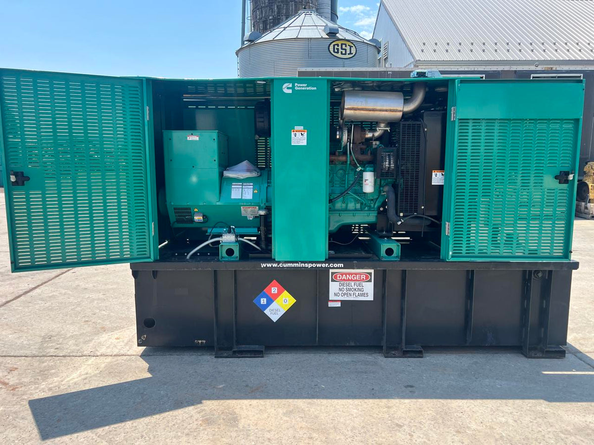 200 kW Cummins/Onan Generator, with Enclosure and Base Fuel Tank, 6.7 Cummins Engine, Year – 2016, 313 Hours, US EPA Tier 3 Pre Emission Engine