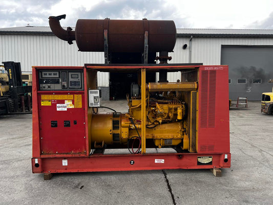 225 kW Caterpillar 3306DI Genset, 881 Hours, Enclosed with Muffler, Year 1991