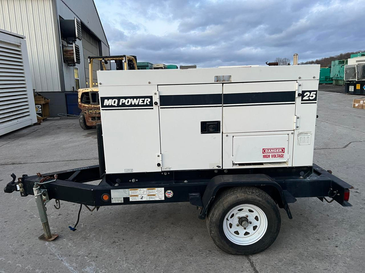 25 kW MQ Power Portable Rental Grade Generator, Isuzu Engine, Year – 2005, Sound Attenuated Enclosure, with Voltage Selector Switch