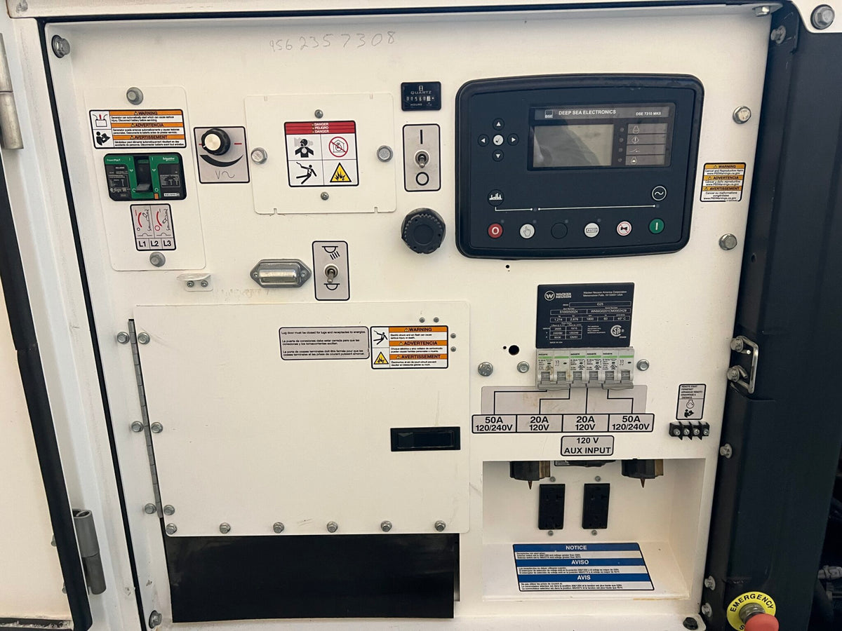25 kW Wacker Neuson Portable Rental Grade Generator, with Voltage Selector Switch, Kohler Engine, Year – 2022, 1560 Hours