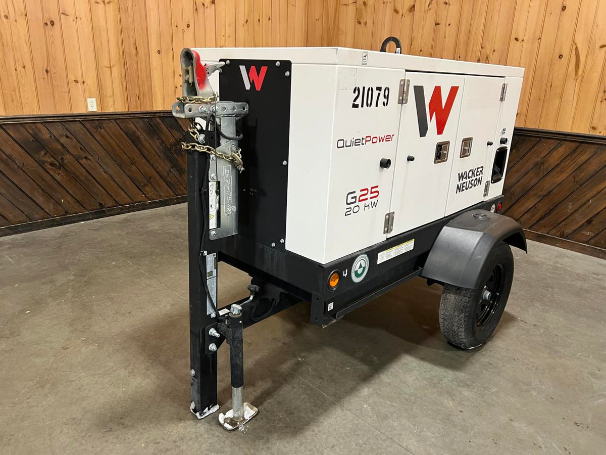 25 kW Wacker Neuson Portable Rental Grade Generator, with Voltage Selector Switch, Kohler Engine, Year – 2022, 1560 Hours