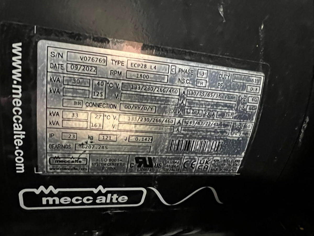 25 kW Wacker Neuson Portable Rental Grade Generator, with Voltage Selector Switch, Kohler Engine, Year – 2022, 1560 Hours