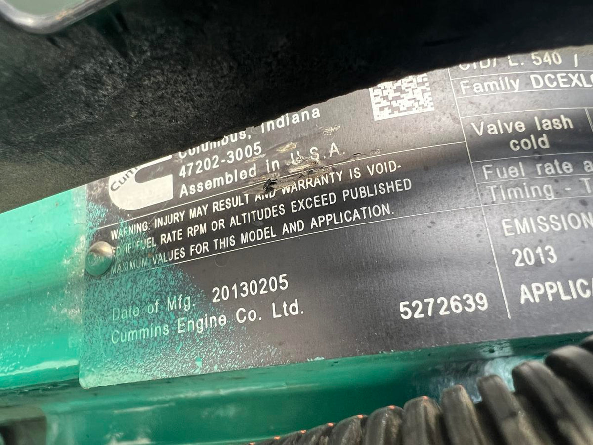 250 kW Onan/Cummins Gen Set, 9 Liter QSL 9 Engine, Year – 2013, 876 Hours