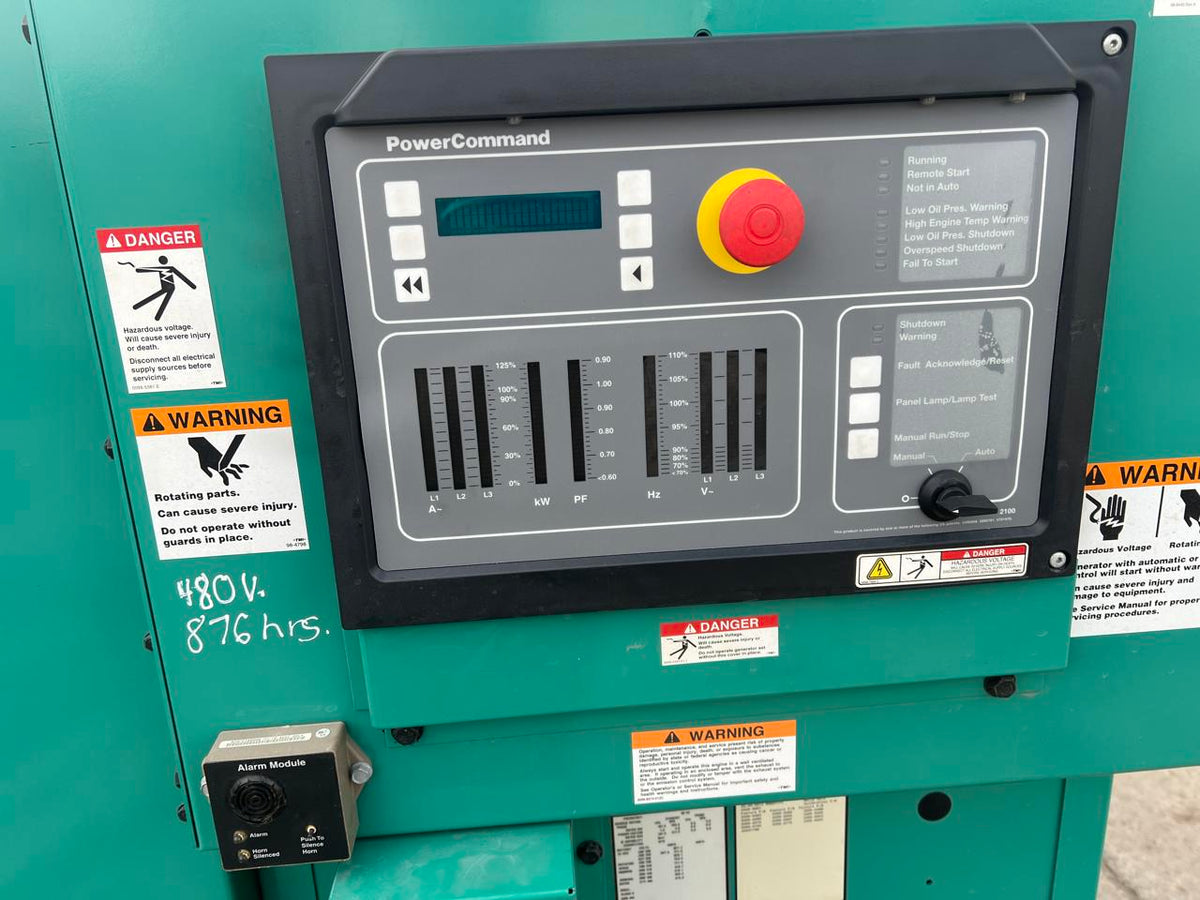 250 kW Onan/Cummins Gen Set, 9 Liter QSL 9 Engine, Year – 2013, 876 Hours