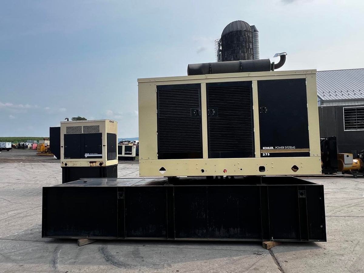 275 kW Kohler Generator, with weather proof Enclosure and Tank, 9.0 Liter John Deere Engine, Year – 2006, 922 Hours, US EPA Tier 3 Pre Emission Engine