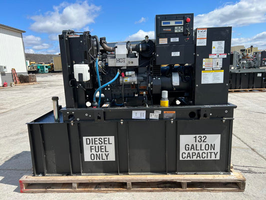 30 kW Generac Generator Set, Year 2015, 154 Hours, Base Fuel Tank, US EPA Tier 3