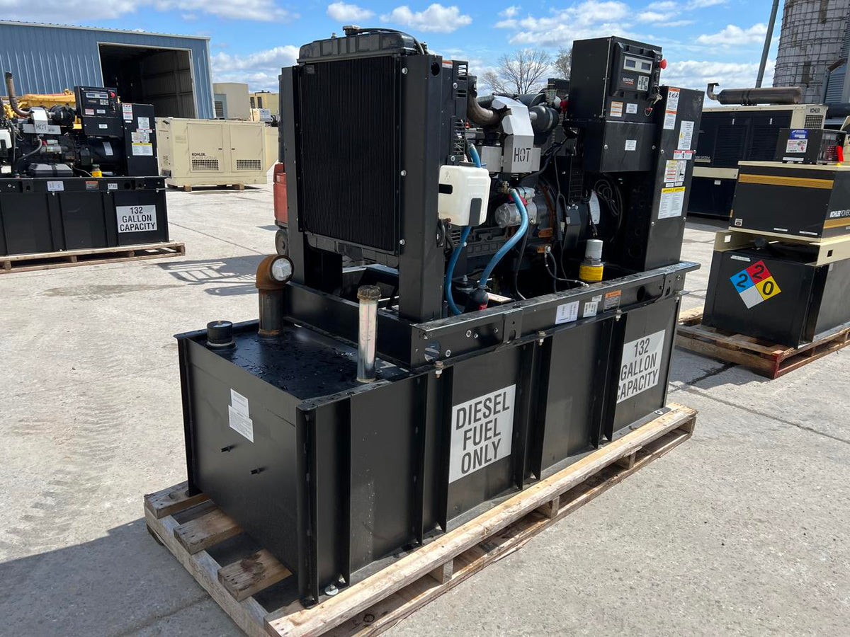 30 kW Generac Generator Set, Year 2015, 154 Hours, Base Fuel Tank, US EPA Tier 3