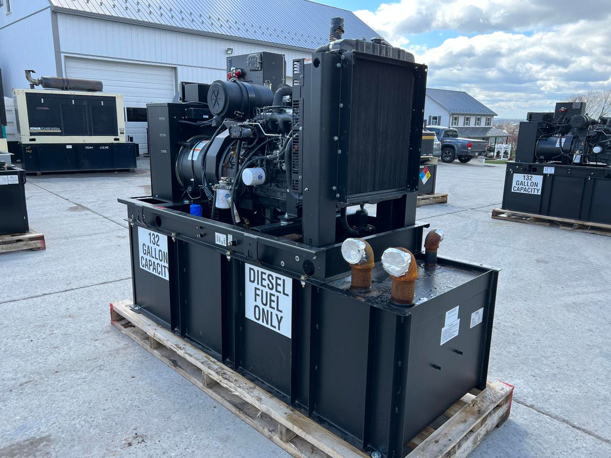 30 kW Generac Generator Set, Year 2014, 195 Hours, Base Fuel Tank, US EPA Tier 3