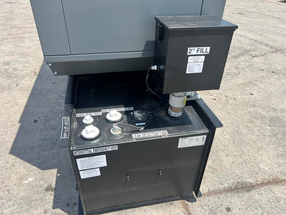 30 kW New Surplus Generac Generator, with Sound Attenuated Enclosure and Base Fuel Tank, Perkins Engine, Year – 2021, Some Factory Warranty Remaining