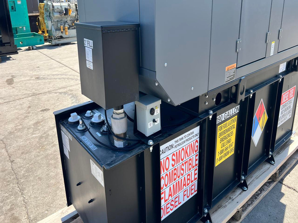 30 kW Generac New Surplus Generator, with Sound Attenuated Enclosure and Base Fuel Tank, 404 Perkins Engine, Year – 2022