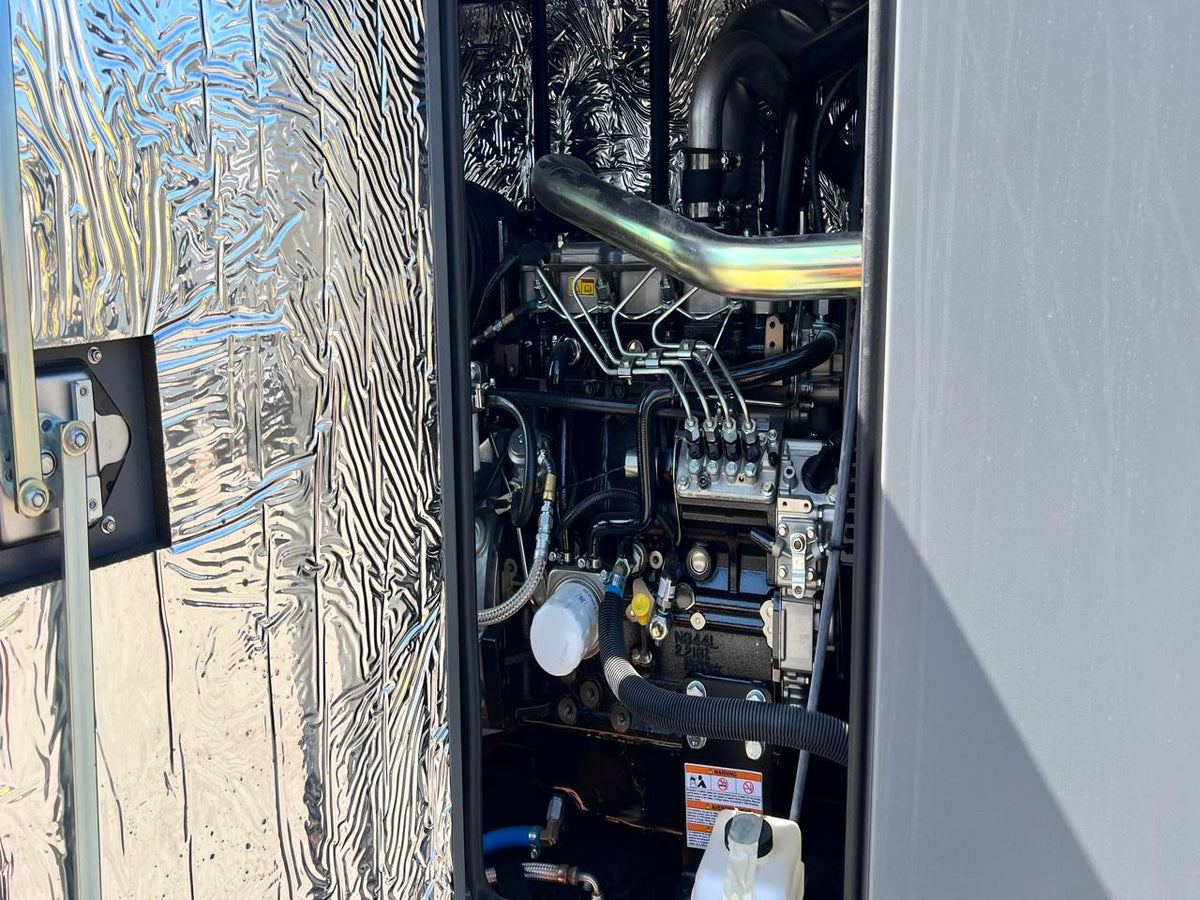 30 kW Generac New Surplus Generator, with Sound Attenuated Enclosure and Base Fuel Tank, 404 Perkins Engine, Year – 2022