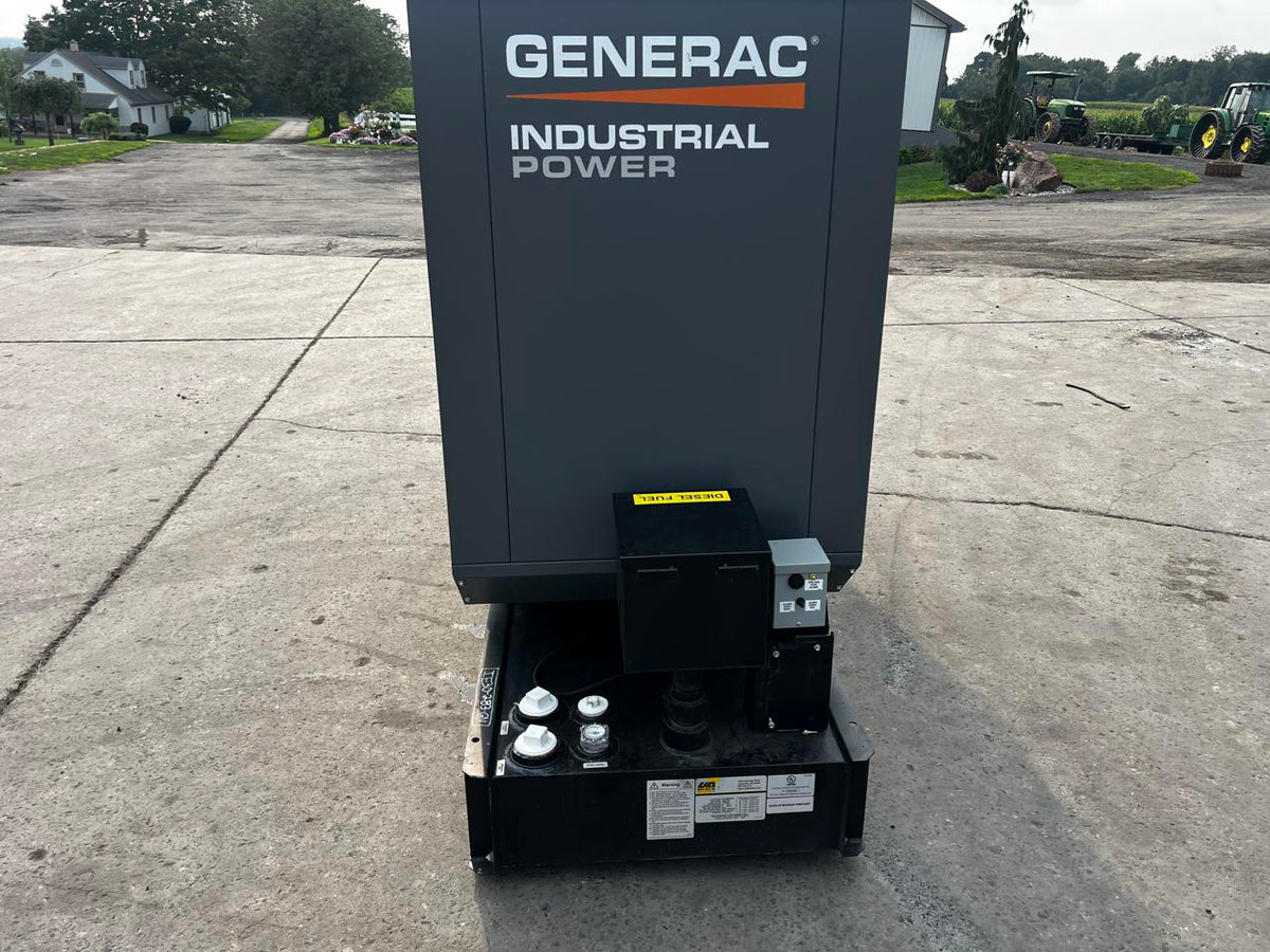 30 kW Generac Generator with Sound Attenuated Enclosure and Base Fuel Tank, Perkins Engine, Year – 2022, New Surplus, Pre Emissions