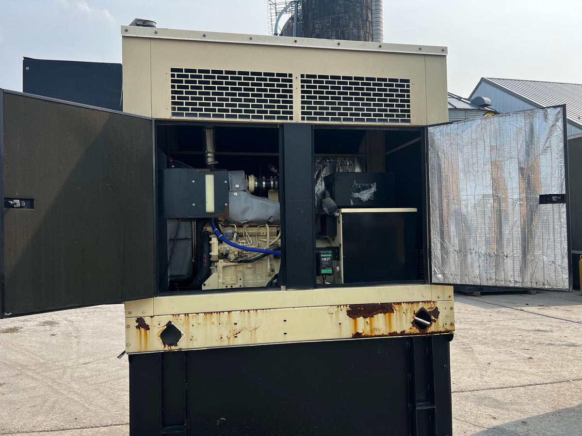 30 kW Kohler Generator, with Sound Attenuated Enclosure and Base Fuel Tank, 2.9 Liter John Deere Engine, Year – 2007, 477 Hours
