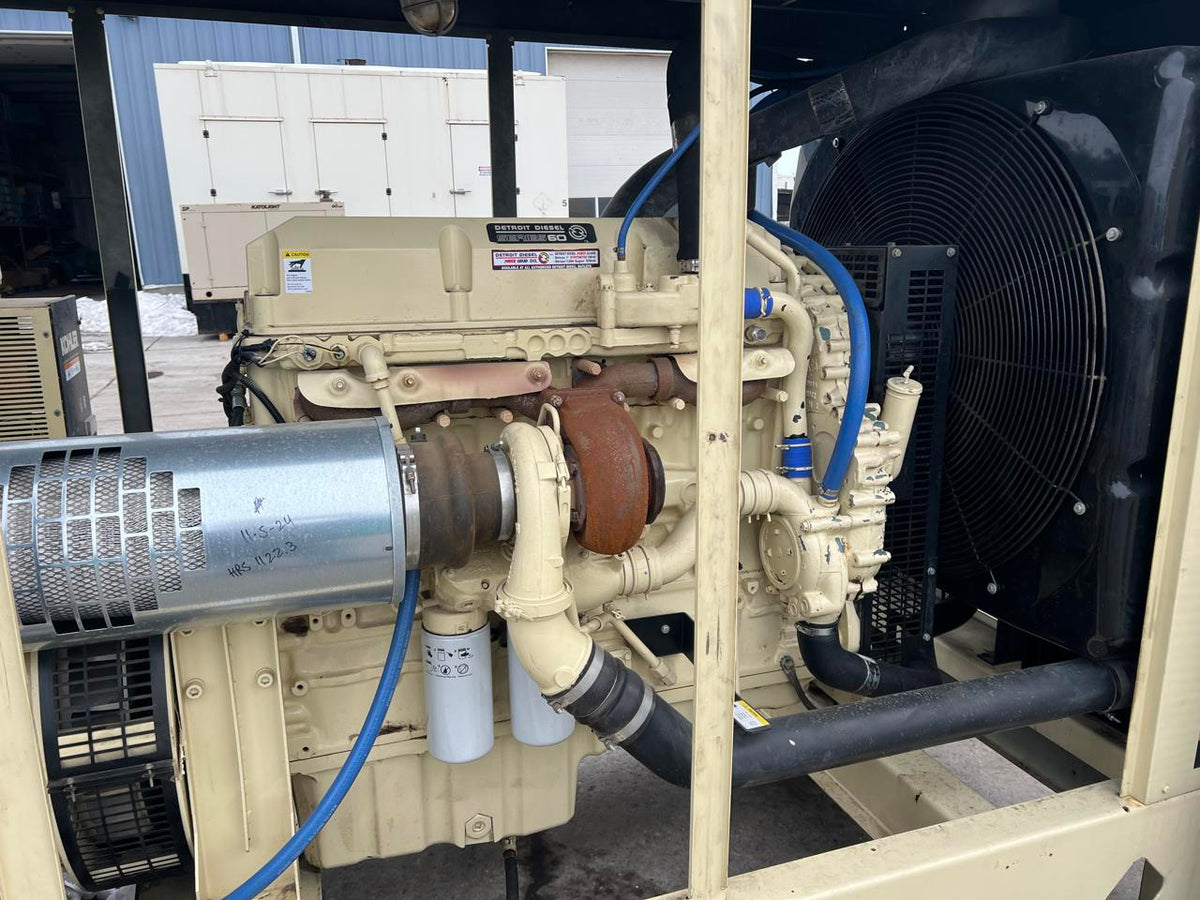 300 kW Kohler Generator, with Enclosure, 12.7 Liter 60 Series Detroit Diesel Engine, Year – 1999, 1131 Hours