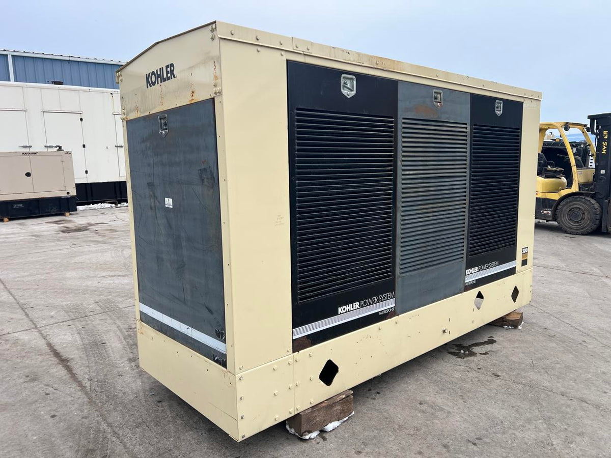 300 kW Kohler Generator, with Enclosure, 12.7 Liter 60 Series Detroit Diesel Engine, Year – 1999, 1131 Hours