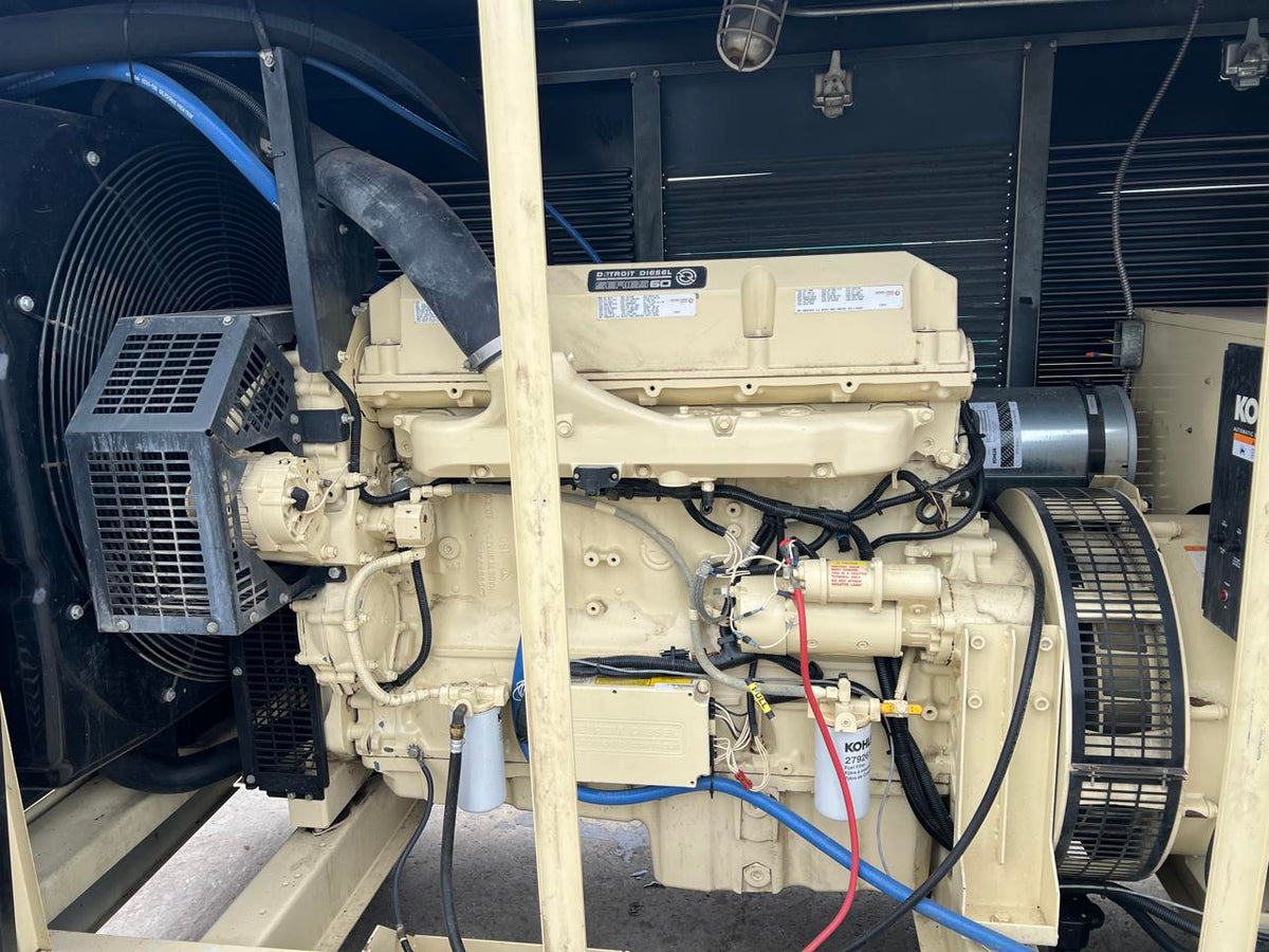 300 kW Kohler Generator, with Enclosure, 12.7 Liter 60 Series Detroit Diesel Engine, Year – 1999, 1131 Hours