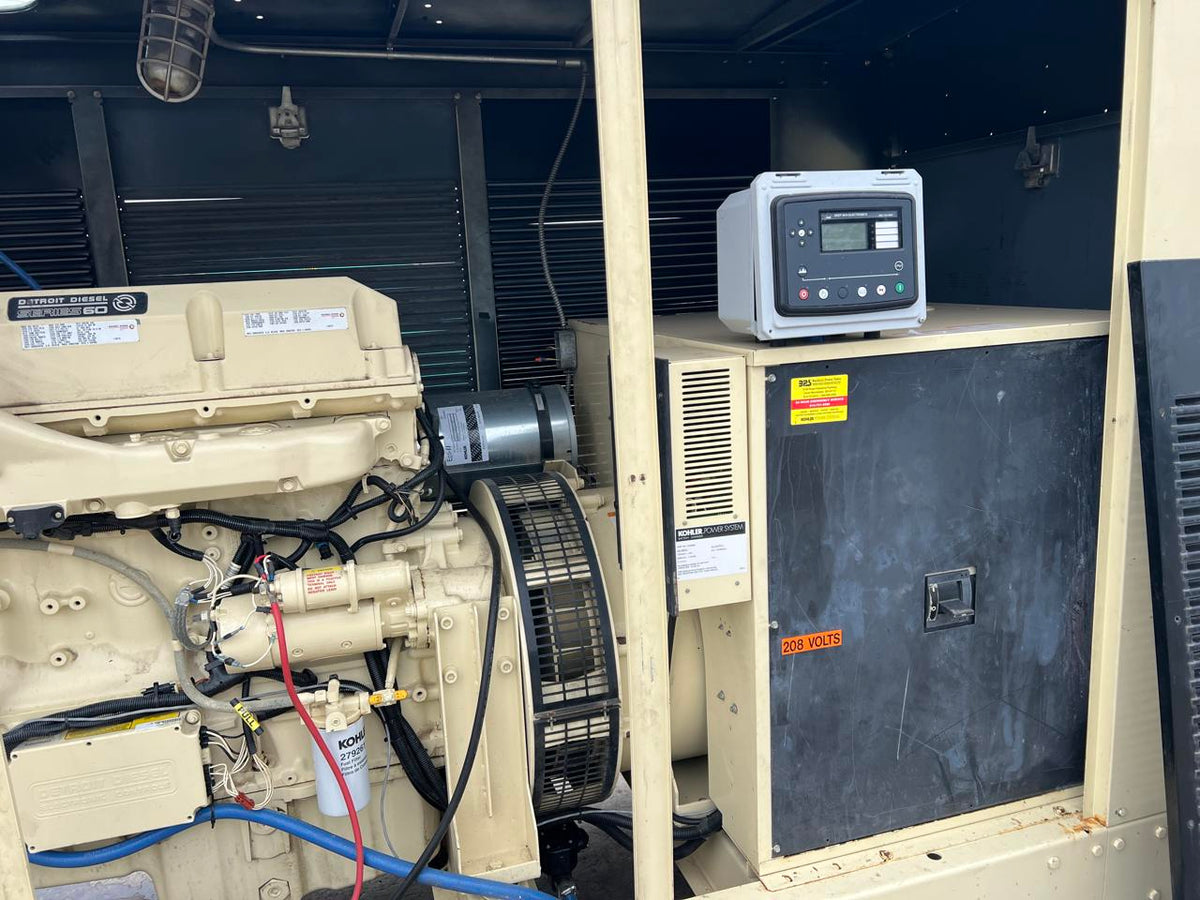 300 kW Kohler Generator, with Enclosure, 12.7 Liter 60 Series Detroit Diesel Engine, Year – 1999, 1131 Hours