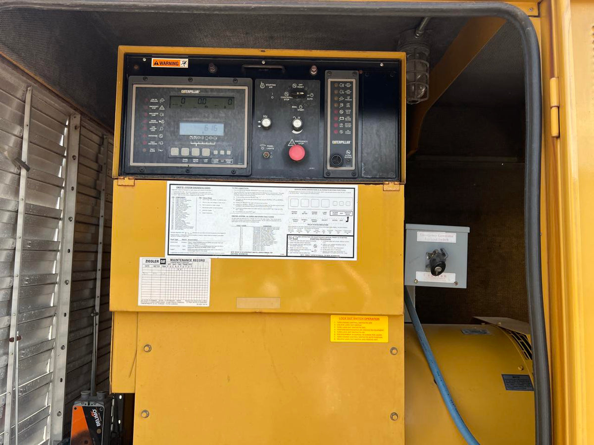 300 KW 3406 Cat Gen Set, with Enclosure and Base Fuel Tank, Year – 1999, 616 Hours