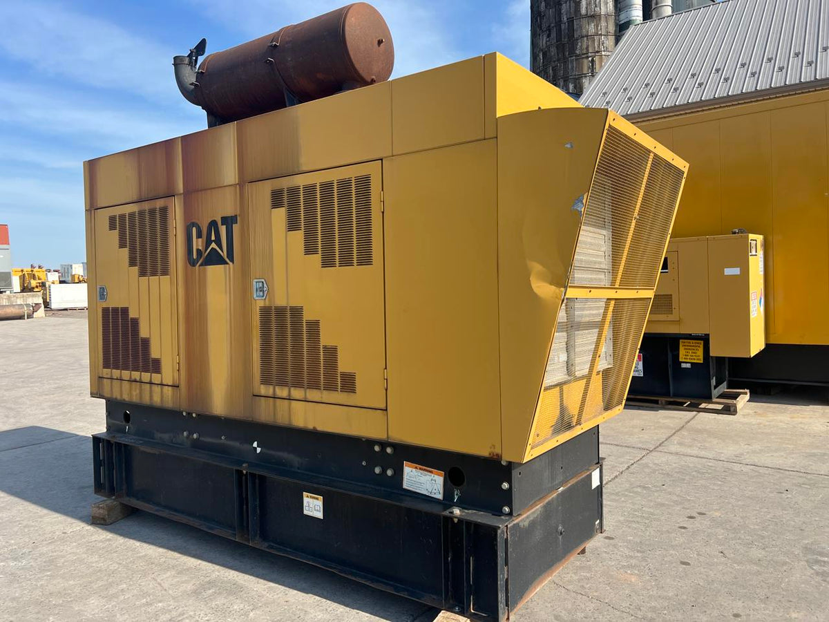 300 KW 3406 Cat Gen Set, with Enclosure and Base Fuel Tank, Year – 1999, 616 Hours