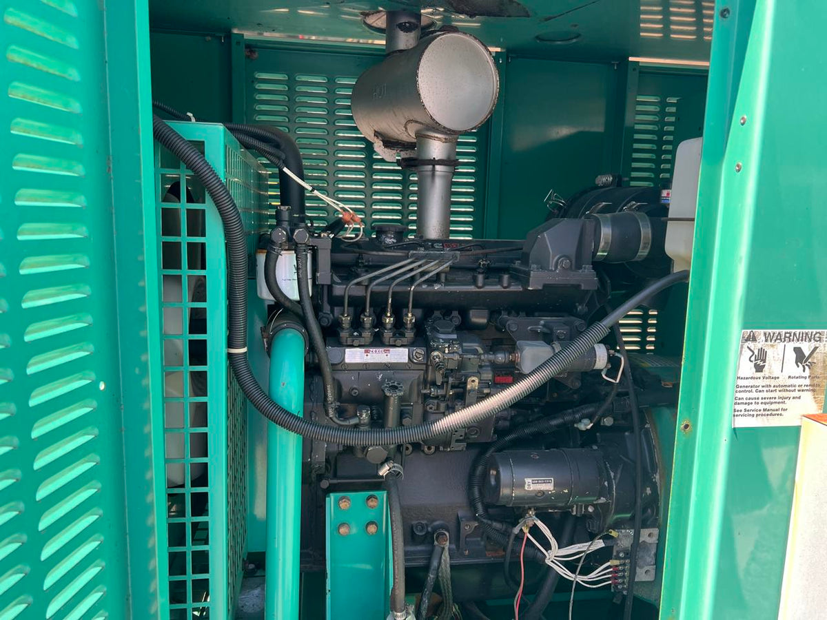35 kW Cummins/Onan Portable GenSet with Enclosure and Base Fuel Tank, 3.3 Liter Cummins Engine, Year – 2002, 451 Hours